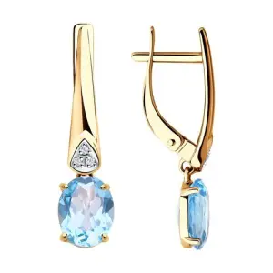 Серьги Diamant золото 51-321-00216-1 (Diamant, Россия)