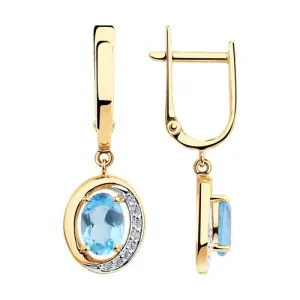 Серьги Diamant золото 51-321-00224-1 (Diamant, Россия)