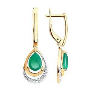 Серьги Diamant золото 51-321-00527-4 (Diamant, Россия)