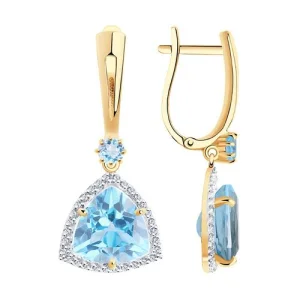 Серьги Diamant золото 51-321-00865-1 (Diamant, Россия)