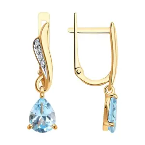 Серьги Diamant золото 51-321-01562-2 (Diamant, Россия)