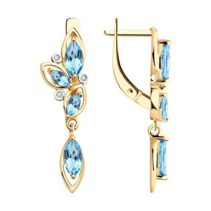 Серьги Diamant золото 51-321-02074-1 (Diamant, Россия)