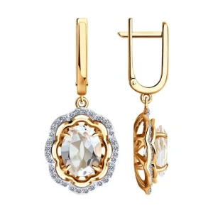 Серьги Diamant золото 51-321-02510-3 (Diamant, Россия)