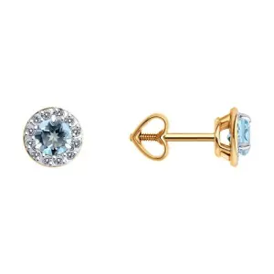 Серьги Diamant золото 51-322-01744-5 (Diamant, Россия)