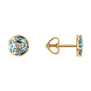 Серьги Diamant золото 51-322-02093-1 (Diamant, Россия)