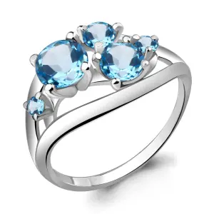Кольцо Aquamarine серебро 6508805.5 (Aquamarine, Россия)