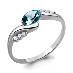 Кольцо Aquamarine серебро 6525308А.5 (Aquamarine, Россия)