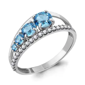 Кольцо Aquamarine серебро 6913405А.5 (Aquamarine, Россия)