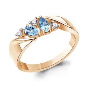 Кольцо Aquamarine золото 6982905.1 (Aquamarine, Россия)