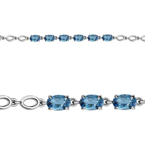 Браслет Aquamarine серебро 7446805.5 (Aquamarine, Россия)
