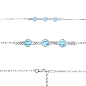 Браслет Aquamarine серебро 7461005А.5 (Aquamarine, Россия)