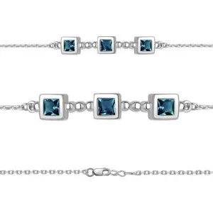 Браслет Aquamarine серебро 7474608.5 (Aquamarine, Россия)