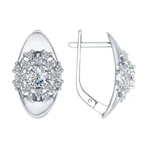 Серьги Sokolov и Diamant серебро 89020039 (Sokolov и Diamant, Россия)