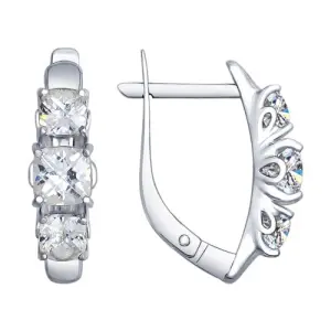 Серьги Sokolov и Diamant серебро 89020058 (Sokolov и Diamant, Россия)