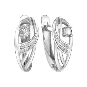 Серьги BIRYUZA серебро 90-02-7686-00 (BIRYUZA, Россия)