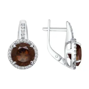 Серьги Sokolov и Diamant серебро 92021096 (Sokolov и Diamant, Россия)