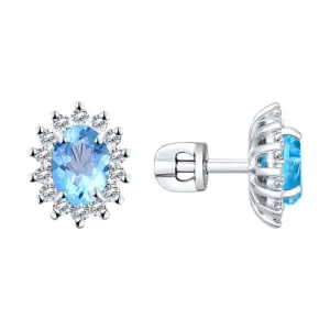 Серьги Sokolov и Diamant серебро 92021168 (Sokolov и Diamant, Россия)