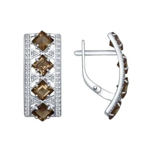 Серьги Sokolov и Diamant серебро 92021341 (Sokolov и Diamant, Россия)