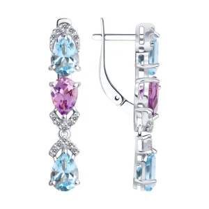 Серьги Sokolov и Diamant серебро 92021411 (Sokolov и Diamant, Россия)