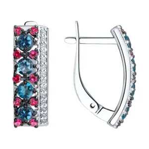 Серьги Sokolov и Diamant серебро 92021446 (Sokolov и Diamant, Россия)