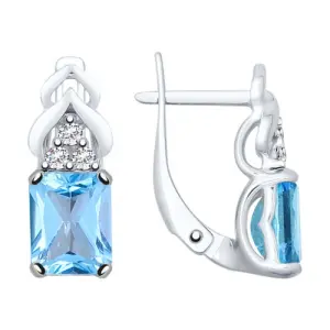 Серьги Sokolov и Diamant серебро 92021649 (Sokolov и Diamant, Россия)
