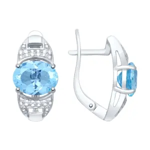Серьги Sokolov и Diamant серебро 92021741 (Sokolov и Diamant, Россия)