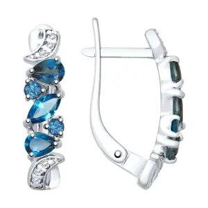 Серьги Sokolov и Diamant серебро 92021779 (Sokolov и Diamant, Россия)