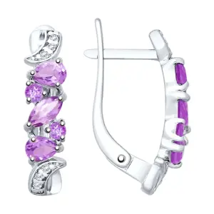 Серьги Sokolov и Diamant серебро 92021781 (Sokolov и Diamant, Россия)