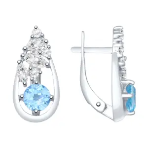 Серьги Sokolov и Diamant серебро 92021842 (Sokolov и Diamant, Россия)
