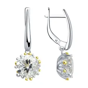 Серьги Sokolov и Diamant серебро 92021898 (Sokolov и Diamant, Россия)