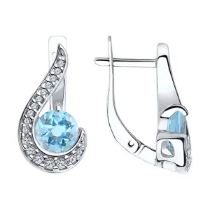Серьги Sokolov и Diamant серебро 92022080 (Sokolov и Diamant, Россия)