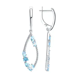 Серьги Sokolov и Diamant серебро 92022109 (Sokolov и Diamant, Россия)