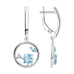 Серьги Sokolov и Diamant серебро 92022144 (Sokolov и Diamant, Россия)