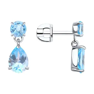 Серьги Sokolov и Diamant серебро 92022556 (Sokolov и Diamant, Россия)