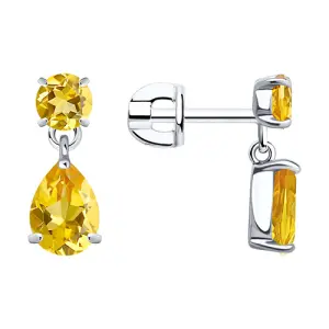 Серьги Sokolov и Diamant серебро 92022559 (Sokolov и Diamant, Россия)