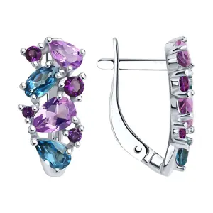 Серьги Sokolov и Diamant серебро 92022721 (Sokolov и Diamant, Россия)