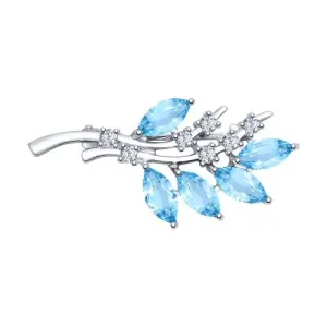 Брошь Sokolov и Diamant серебро 92040009 (Sokolov и Diamant, Россия)