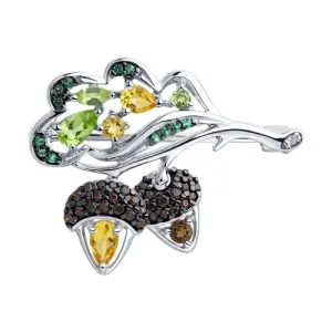 Брошь Sokolov и Diamant серебро 92040075 (Sokolov и Diamant, Россия)