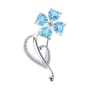 Брошь Sokolov и Diamant серебро 92040082 (Sokolov и Diamant, Россия)