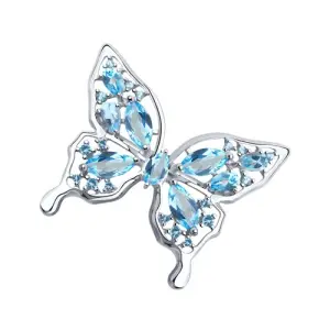 Брошь Sokolov и Diamant серебро 92040090 (Sokolov и Diamant, Россия)