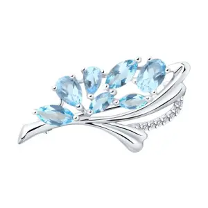 Брошь Sokolov и Diamant серебро 94-340-00528-1 (Sokolov и Diamant, Россия)