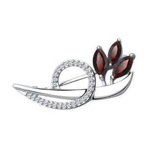 Брошь Sokolov и Diamant серебро 94-340-00702-1 (Sokolov и Diamant, Россия)