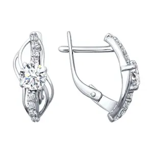 Серьги Sokolov и Diamant серебро 94020401 (Sokolov и Diamant, Россия)