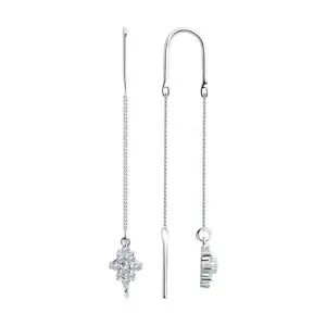 Серьги Sokolov и Diamant серебро 94020562 (Sokolov и Diamant, Россия)