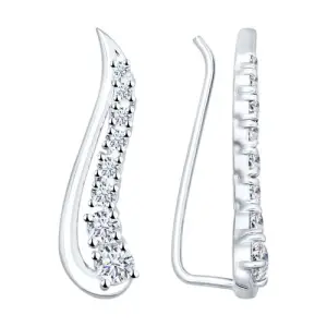 Серьги Sokolov и Diamant серебро 94021849 (Sokolov и Diamant, Россия)