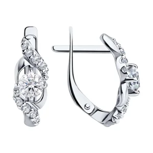 Серьги Sokolov и Diamant серебро 94022351 (Sokolov и Diamant, Россия)