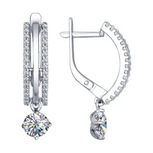 Серьги Sokolov и Diamant серебро 94022403 (Sokolov и Diamant, Россия)