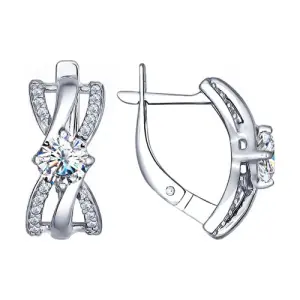 Серьги Sokolov и Diamant серебро 94022459 (Sokolov и Diamant, Россия)