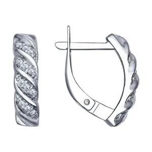 Серьги Sokolov и Diamant серебро 94022464 (Sokolov и Diamant, Россия)