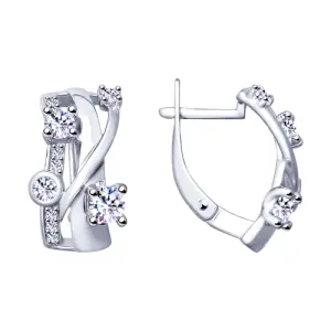 Серьги Sokolov и Diamant серебро 94022895 (Sokolov и Diamant, Россия)